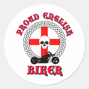 Proud English Biker Classic Round Sticker