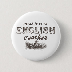 Proud English Teacher Victorian 6 Cm Round Badge