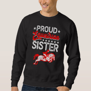 Proud Equestrian Sister Mother's Day Sport Mama M Sweatshirt