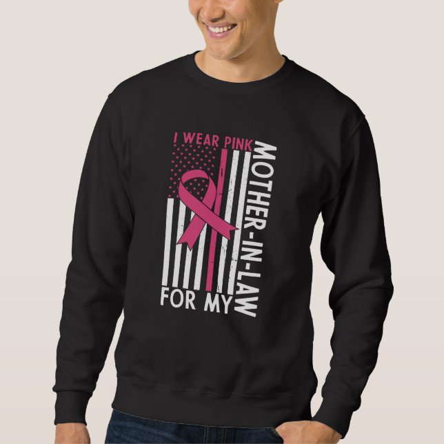 Proud Family Breast Cancer Warrior Mother-in-Law Sweatshirt (Front)