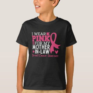 Proud Family Breast Cancer Warrior Mother-in-Law T-Shirt