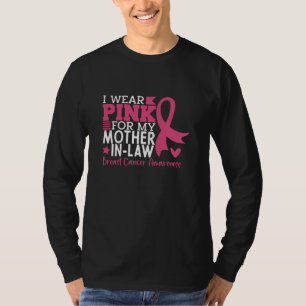 Proud Family Breast Cancer Warrior Mother-in-Law   T-Shirt