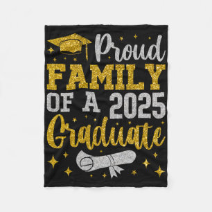 Proud Family Of A 2025 Graduate Senior 2025 Gradua Fleece Blanket