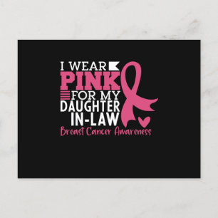 Proud Family Support Daughter-in-Law Breast Cancer Postcard