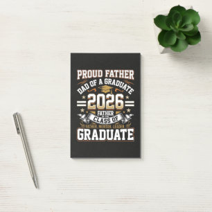 Proud Father Class of 2026 Graduate Post-it Notes