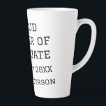 Proud father of graduate class of 20XX add name te Latte Mug<br><div class="desc">design</div>
