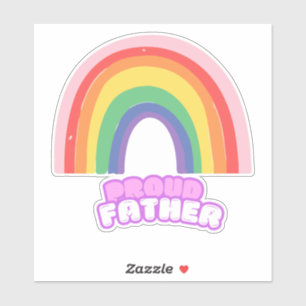 Proud Father Rainbow Dad Father's Day