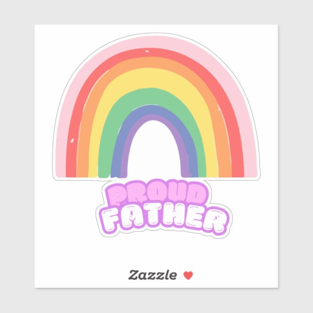 Proud Father Rainbow Dad Father's Day  (Sheet)