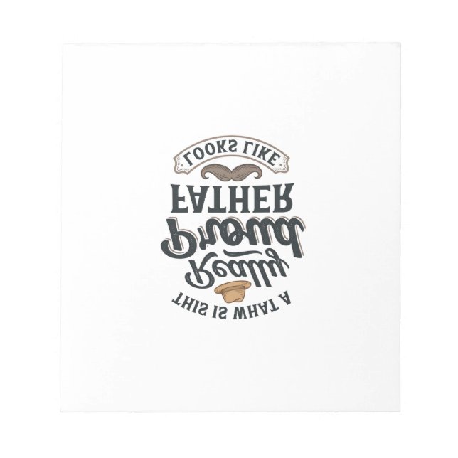 Proud Father Vintage Engraving Quote Design_1 Notepad (Front)