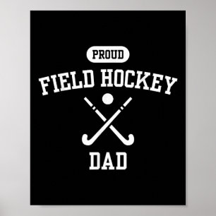 Proud Field Hockey Dad Minimal Hockey Player Famil Poster