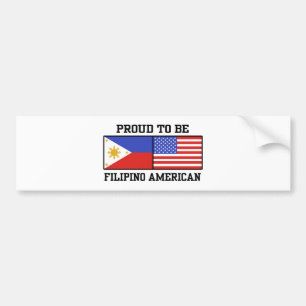 Proud Filipino American Bumper Sticker