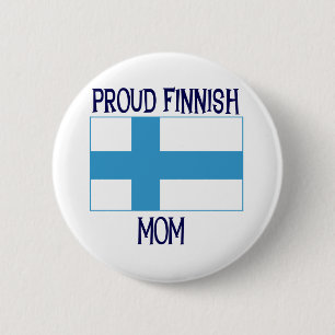 Proud Finnish Mum 6 Cm Round Badge