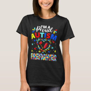 Proud Firefighter Autism Awareness Love Autistic M T-Shirt