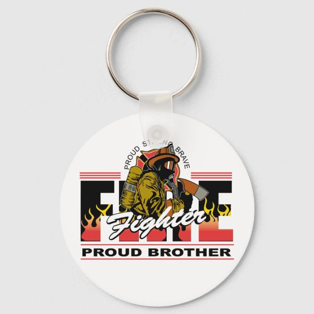 Proud Firefighter Brother Key Ring (Front)