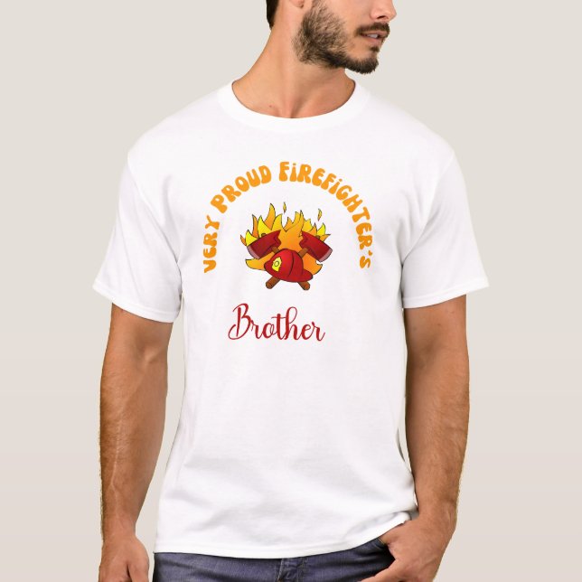 Proud Firefighter or Fireman tee for all relative (Front)