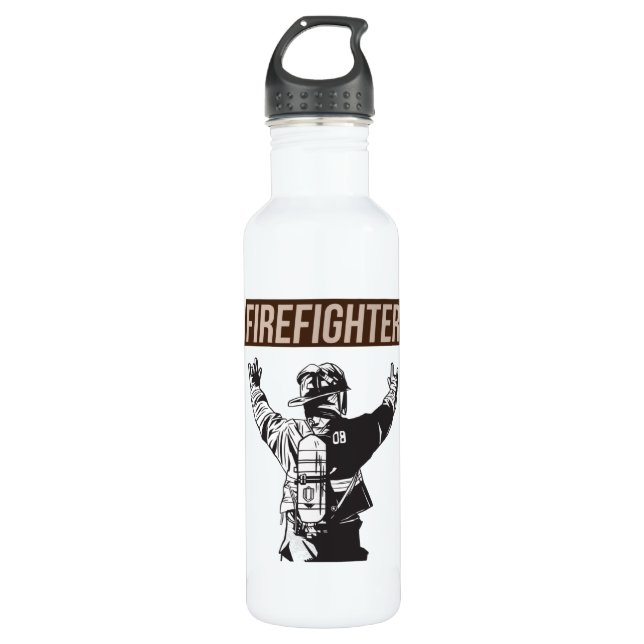 Proud Firefighter Squad 710 Ml Water Bottle (Front)