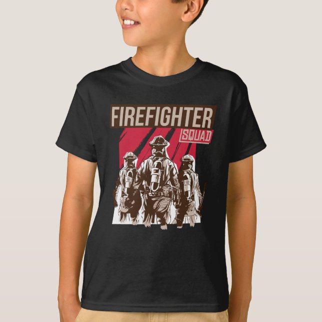 Proud Firefighter Squad T-Shirt (Front)
