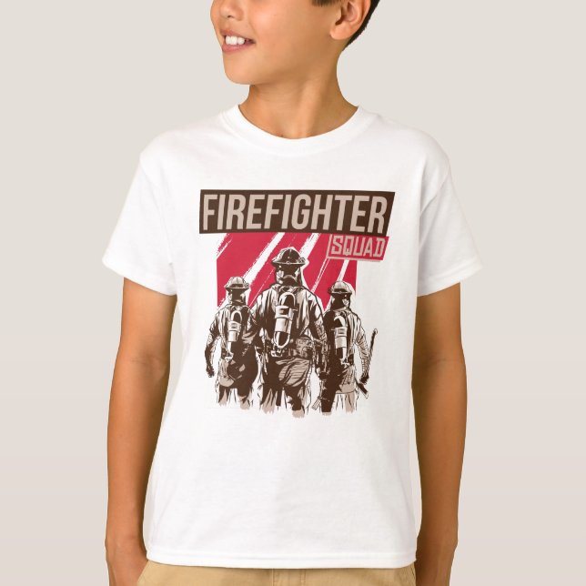 Proud Firefighter Squad T-Shirt (Front)