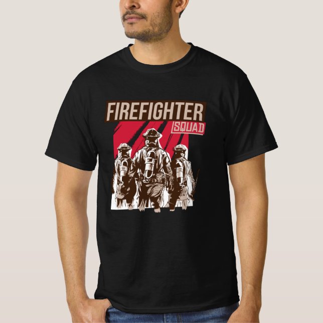 Proud Firefighter Squad T-Shirt (Front)