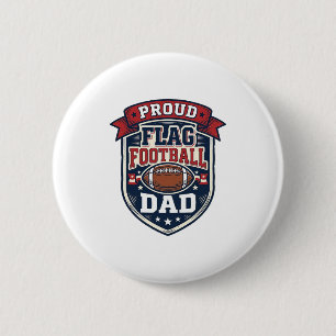 Proud Flag Football Dad Vintage Patriotic Badge De