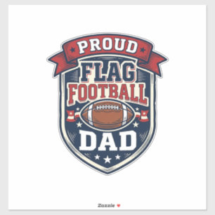 Proud Flag Football Dad Vintage Patriotic Badge De