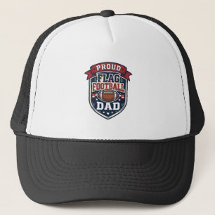 Proud Flag Football Dad Vintage Patriotic Badge De Trucker Hat