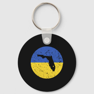 Proud Floridian-ukrainian From Florida Ukraine Hom Key Ring