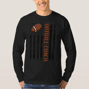 Proud Football Coach Us Flag Football Coaching T-Shirt