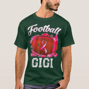 Proud Football Gigi Pink Bleached Breast Cancer Aw T-Shirt