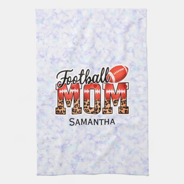 Proud Football Mum – Game Day Enthusiast Tea Towel (Vertical)