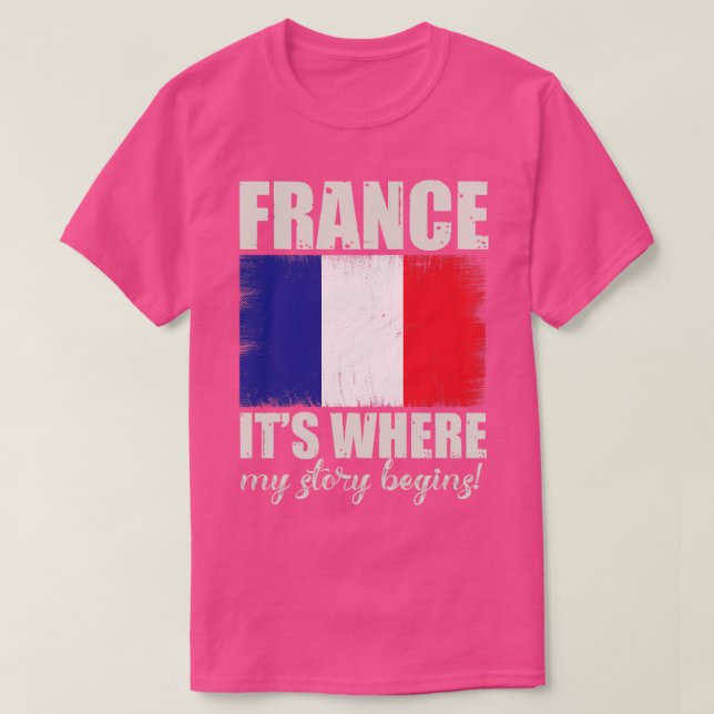Proud France patriotic cool gift for France citize T-Shirt (Design Front)