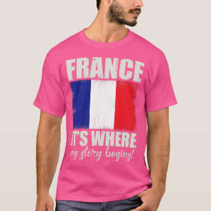 Proud France patriotic cool gift for France citize T-Shirt