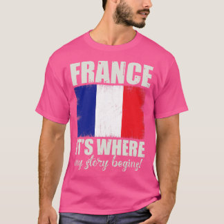 Proud France patriotic cool gift for France citize T-Shirt