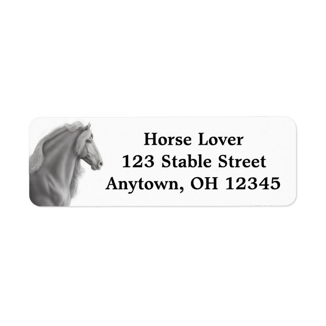 Proud Friesian Horse Label (Front)