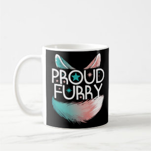 Proud Furry Fandom Furries Tails Ears Furry Person Coffee Mug