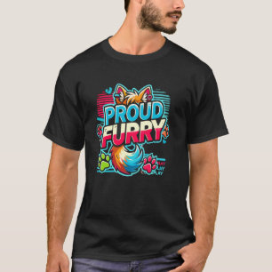 Proud Furry Tail Ears Fursuit Cosplay Furry Fandom T-Shirt