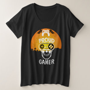 PROUD GAMER - HALLOWEEN GAMING NERD PLUS SIZE T-Shirt