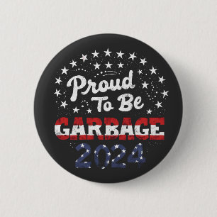 Proud Garbage Puerto Rico Latinos For Trump 6 Cm Round Badge