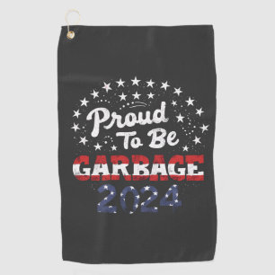 Proud Garbage Puerto Rico Latinos For Trump Golf Towel