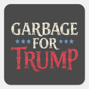 Proud Garbage Puerto Rico Latinos For Trump Square Sticker