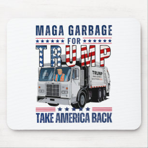 Proud Garbage Trump Supporter Trump Garbage Truck  Mouse Pad