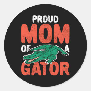 Proud Gator Mum Crocodile Alligator Classic Round Sticker