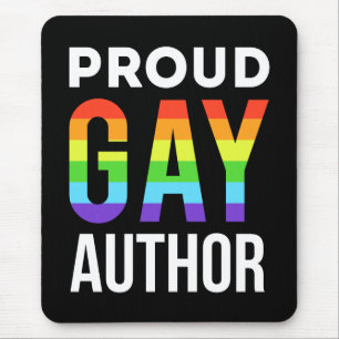 Proud Gay Author Writer Pride LGBTQ Mouse Pad