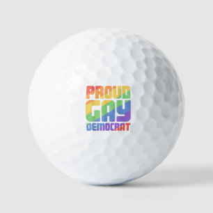 Proud Gay Democrat Funny LGBT Golf Balls
