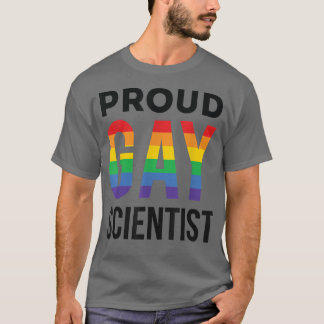 Proud Gay Scientist Rainbow LGBTQ Science Graduati T-Shirt