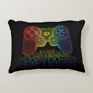 Proud Gaymer, Gay Pride Gaming Decorative Cushion