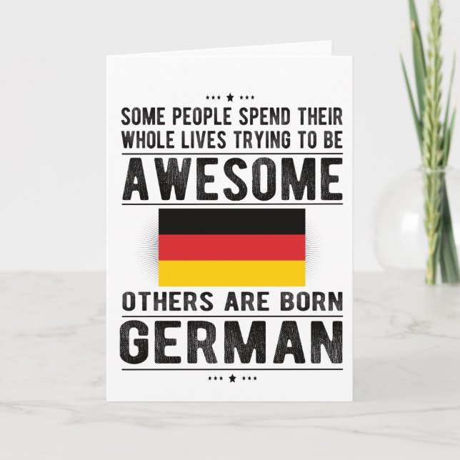 Proud German Flag Germany Heritage German Roots Card (Front)