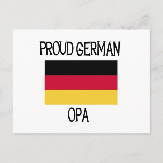 Proud German Opa Postcard (Front)
