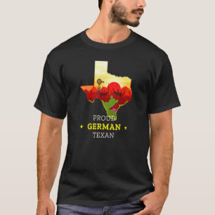 Proud German Texan Texas And Germany Map And Flag T-Shirt