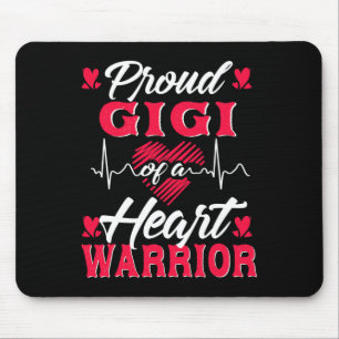 Proud Gigi Of A Heart Warrior Chd Awareness Mouse Pad